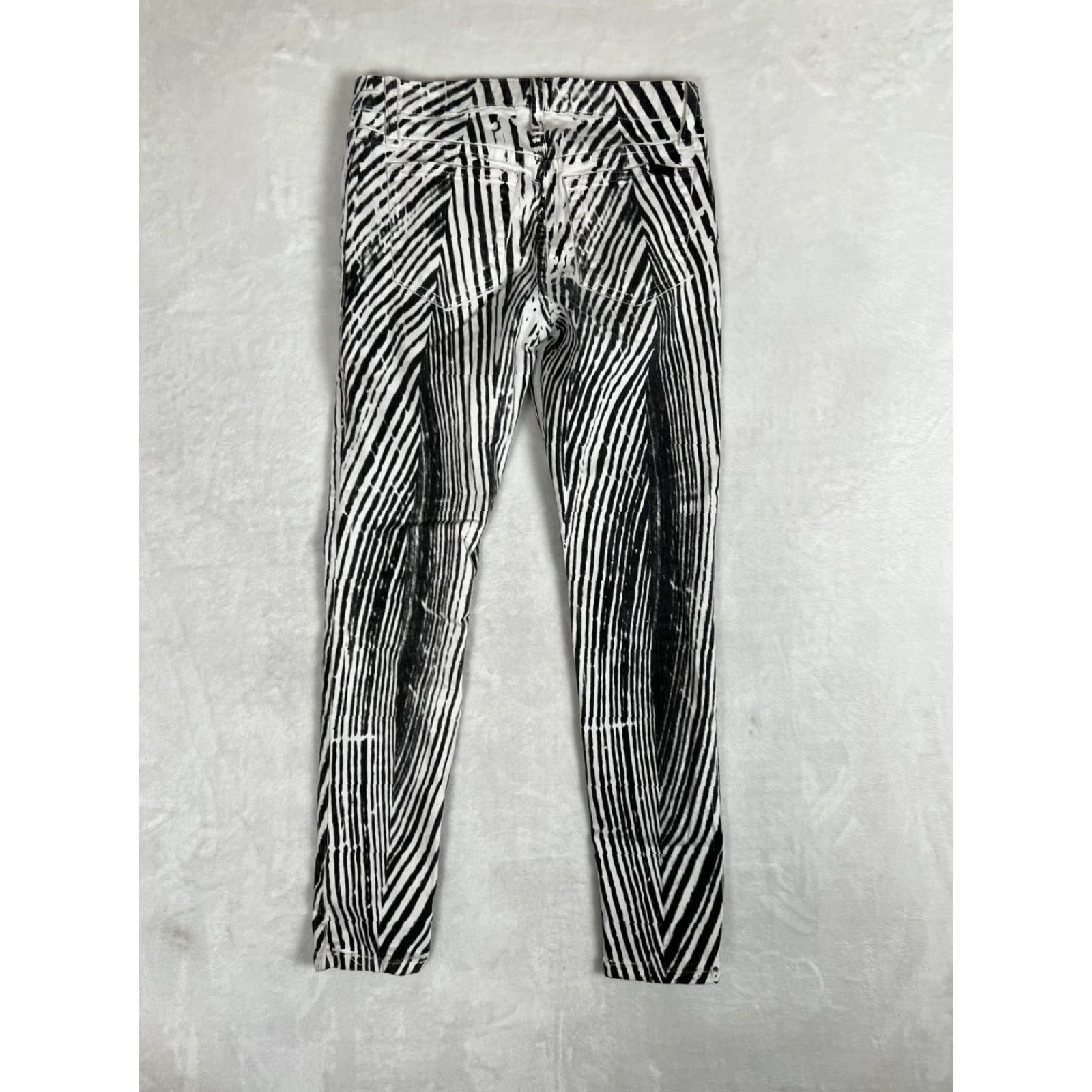 Vintage JOE'S Jeans Wood Grain Print Skinny Ankle Jeans Black White Women’s Size 28 Denim 5-Pocket Inseam 28 in Vintage No Size 28" / US 6 / IT 42 - 6 Thumbnail