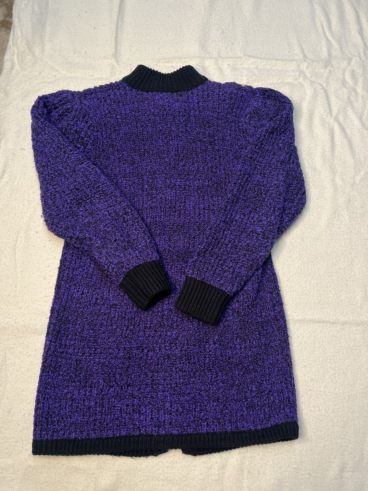 Vintage Vintage 90s Monto Par Le Chois Long Purple Cardigan Sweater Size US M / EU 48-50 / 2 - 4 Thumbnail