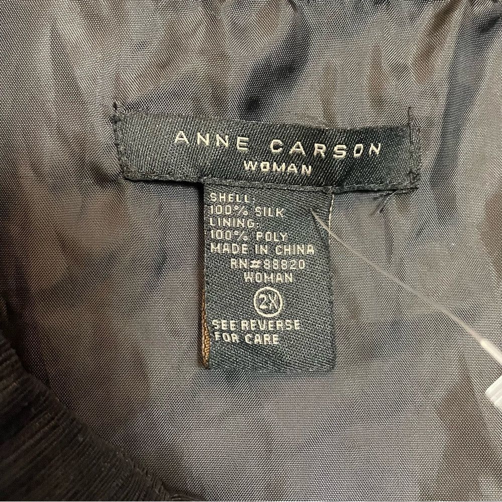 Other New Anne Carson Silk Embroidered Sleeveless Black Top Size Size XXL / US 16-18 / IT 52-54 - 7 Thumbnail
