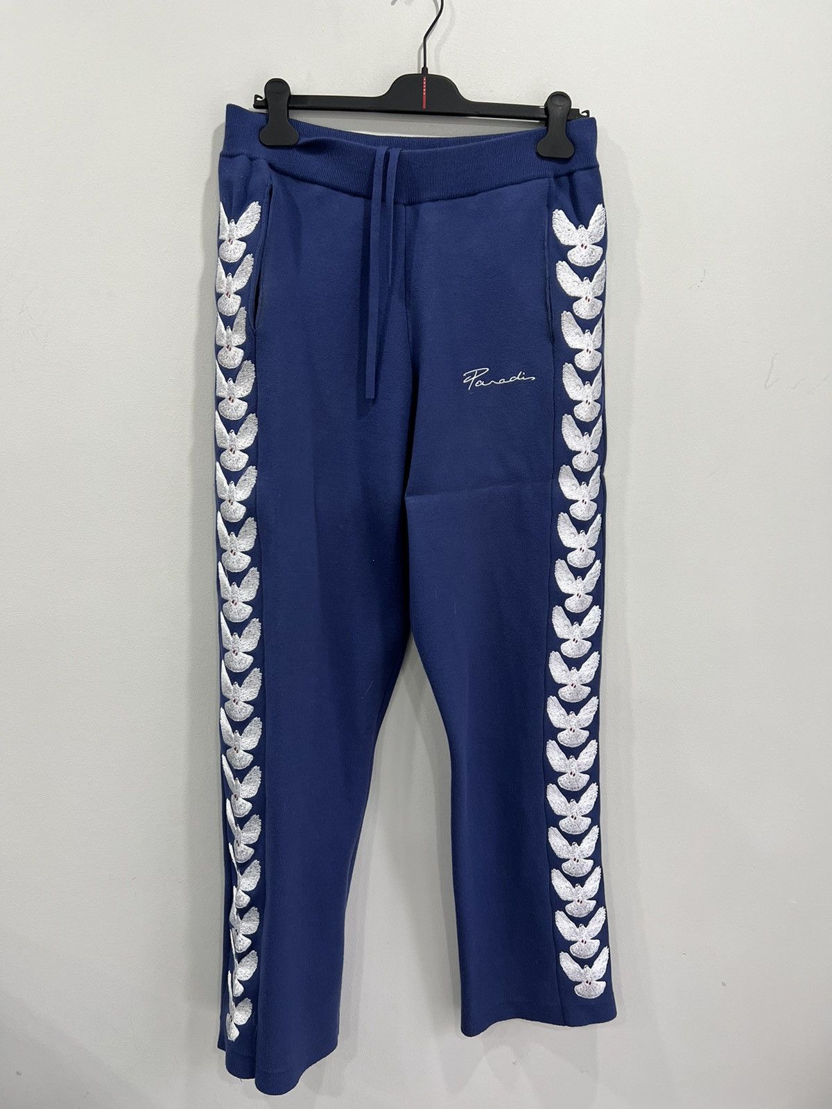 3.PARADIS Mens 3 Paradis Logo Embellished Dove Pants Jogging Size US 34 / EU 50 - 1 Thumbnail