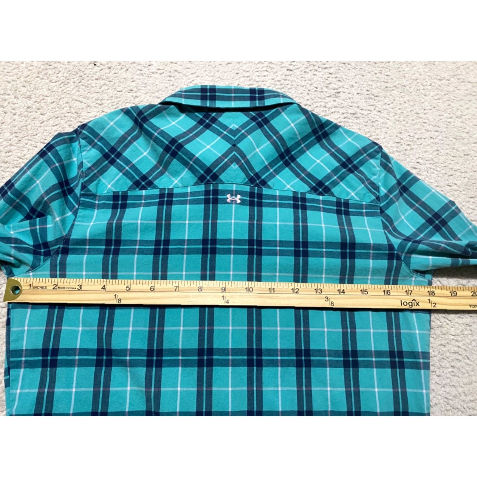 Under Armour Under Armour Womens Multicolor Plaid Check Long Sleeve Button-Up Shirt M, Cotton Polyester Spandex, Casual Womens Shirt Size M / US 6-8 / IT 42-44 - 7 Thumbnail