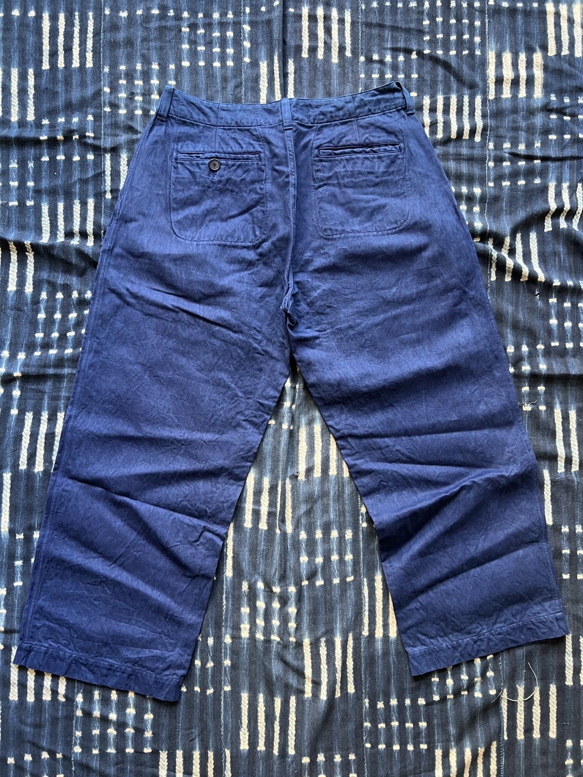 KUON Kuon Kountry Hand dyed Aizome Chino Pants Visvim Kapital Size US 34 / EU 50 - 2 Thumbnail