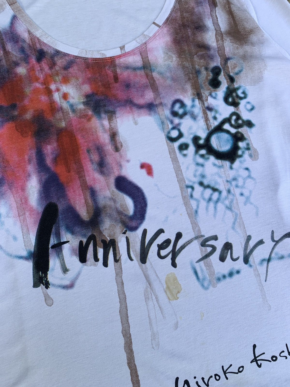 Hiroko Koshino Homme × Japanese Brand y2k Hiroko Koshino Anniversary Drip Blurred Graphic Top Size M / US 6-8 / IT 42-44 - 3 Thumbnail
