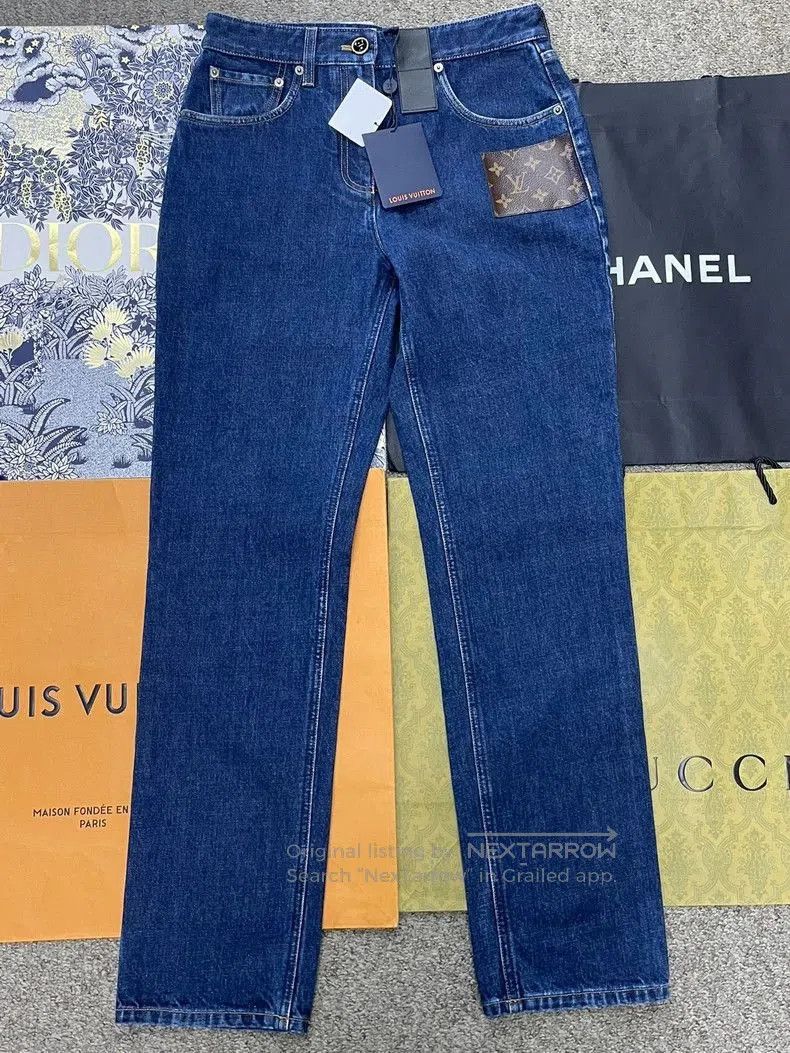 Louis Vuitton Louis Vuitton Blue Monogram Denim Jeans. Size US 38 / EU 54 - 1 Thumbnail