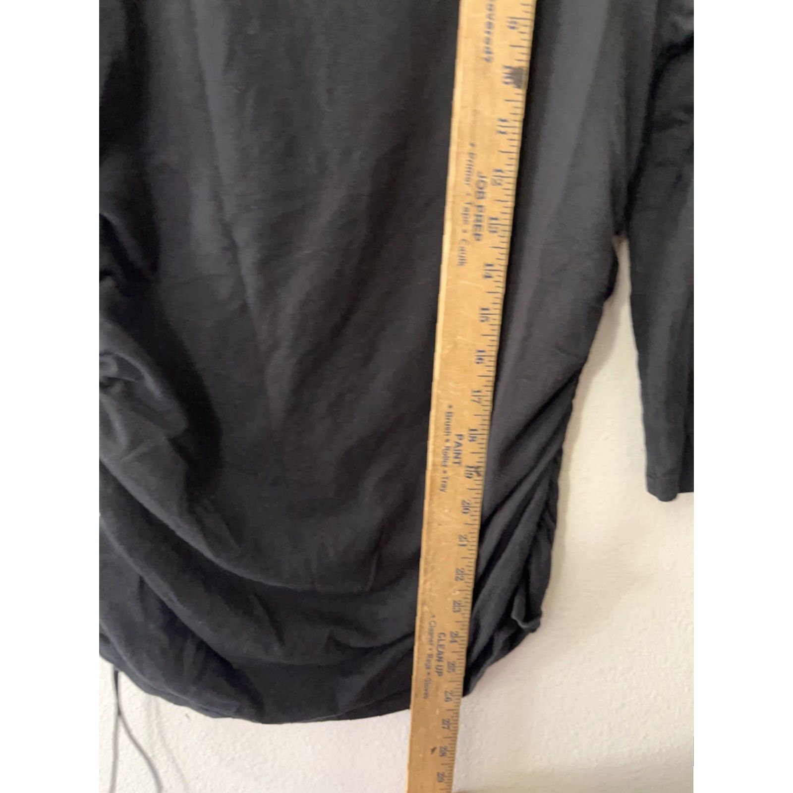 Michael Kors VINTAGE Michael Kors Women's T-Shirt Cropped Size Large 3/4 Sleeve Casual Black Cotton Modal Size L / US 10 / IT 46 - 4 Thumbnail