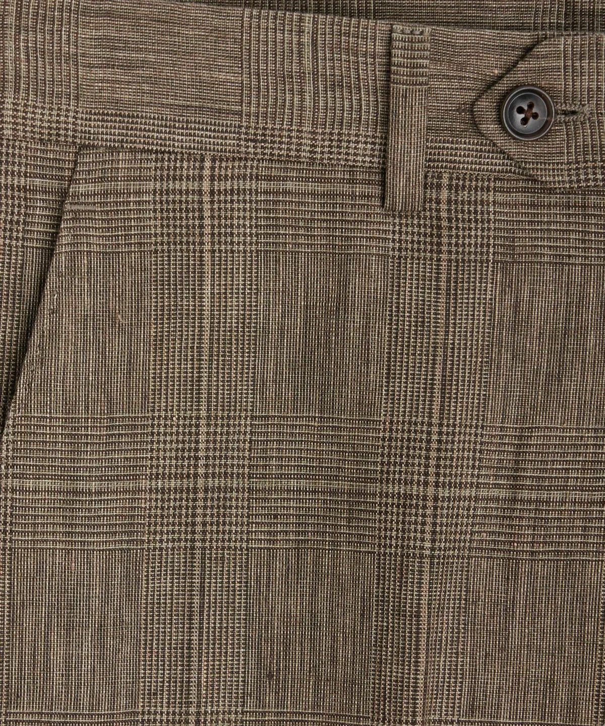 Todd Snyder Todd Snyder Italian Linen Sutton Trouser in Olive Glenplaid Size US 31 - 8 Thumbnail