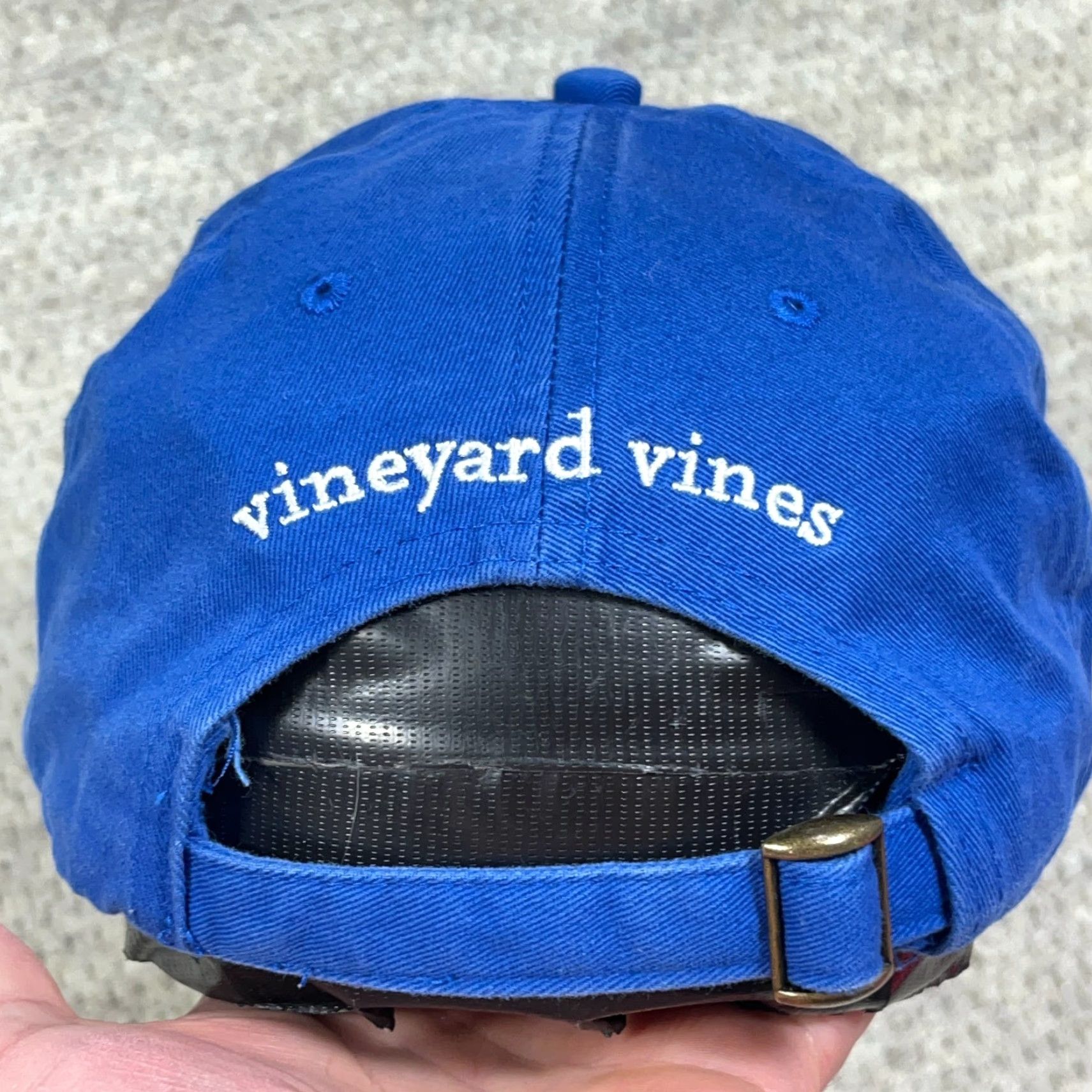 Vineyard Vines Vineyard Vines Hat Cap Strap Back Royal Blue Twill Whale Mens Dad Adjustable Baseball Cap City? Size ONE SIZE - 2 Thumbnail