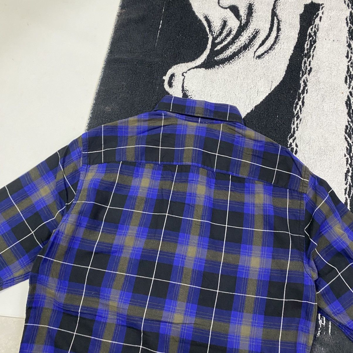 Giorgio Armani Shadow Plaid Armani Jeans button ups shirt with leather logo Size US XS / EU 42 / 0 - 9 Thumbnail