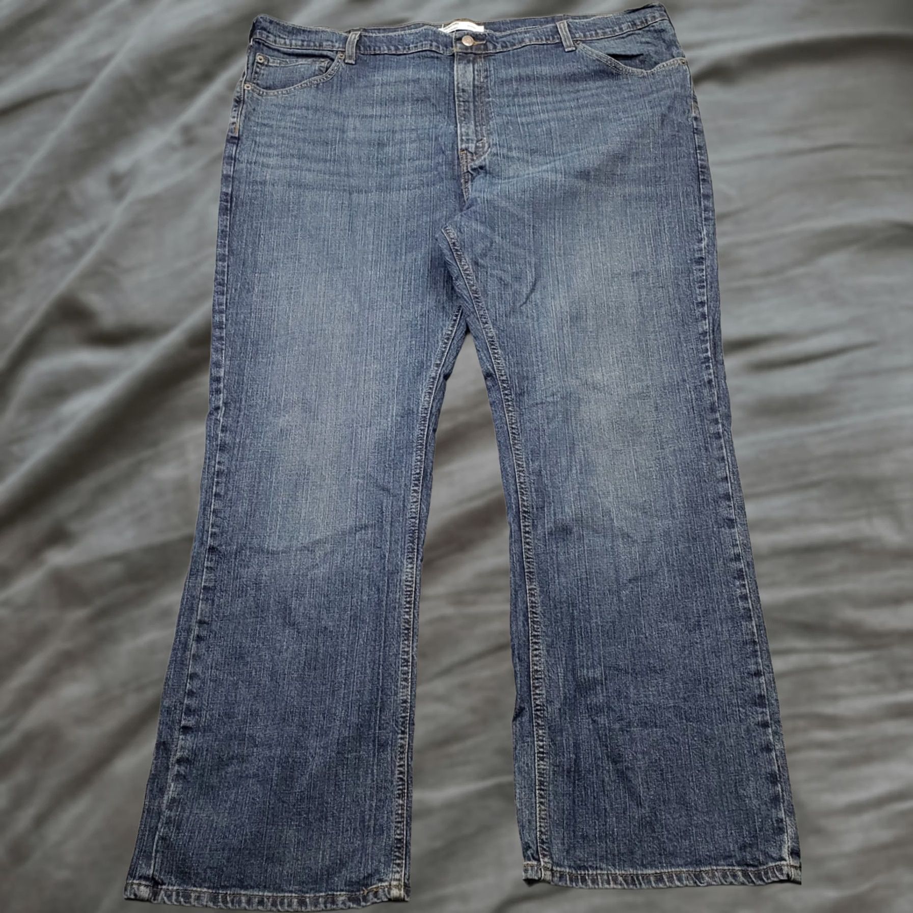 Levi's Levi'S Bootcut Jeans Mens 46x32 Blue Denim Dark Wash Faded Whiskered Streetwear Size US 30 / EU 46 - 1 Thumbnail