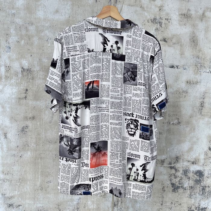 Vintage No Boundaries Newspaper Shirt | Grailed