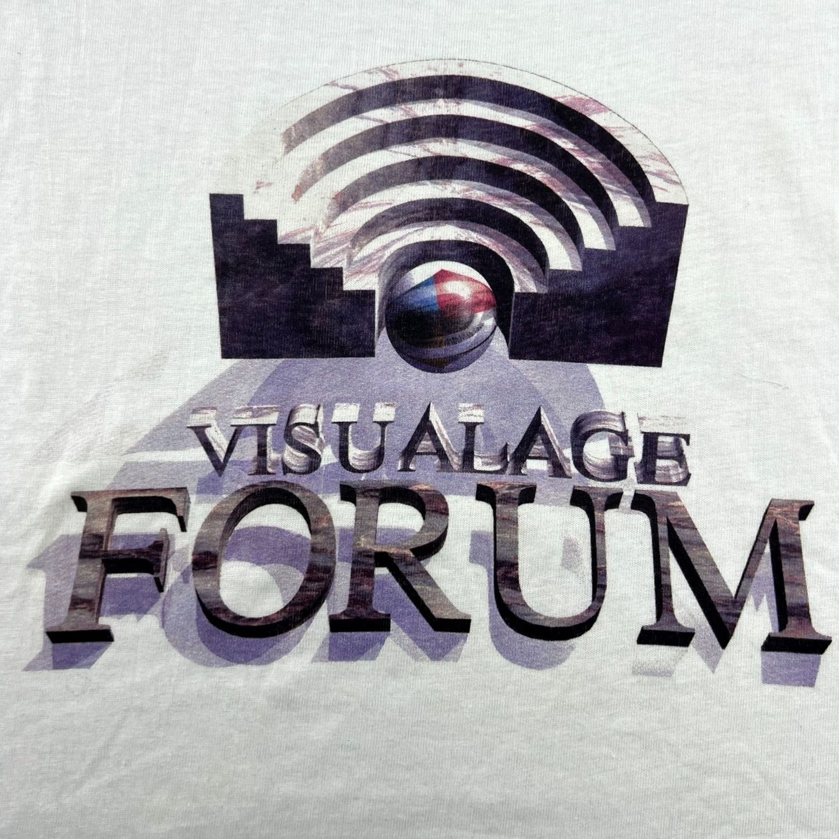 Hanes VINTAGE IBM 1997 World Tour T-Shirt Mens XL Visualage Forum White Tee 90s Hanes Size US XL / EU 56 / 4 - 4 Thumbnail