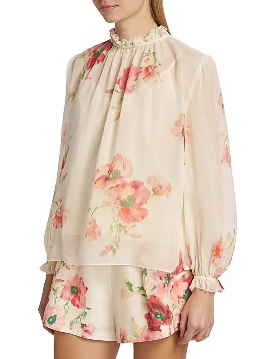 Zimmermann oc11z0525 Lightburst Billow Blouse in Multicolor Size S / US 4 / IT 40 - 4 Thumbnail
