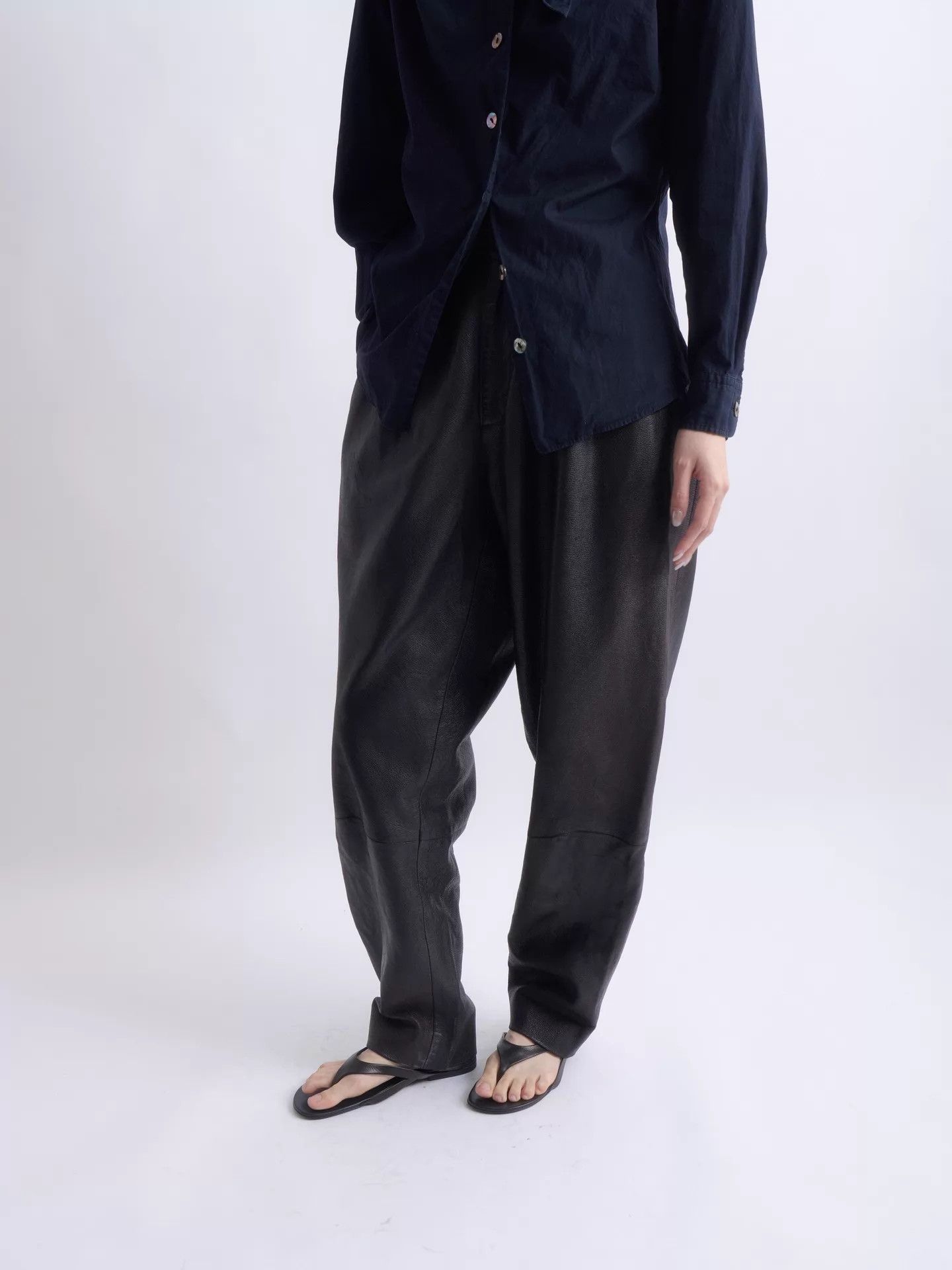 Kenzo KENZO Vintage Pleated Lambskin Black Pants Size 2 Size US 32 / EU 48 - 5 Thumbnail