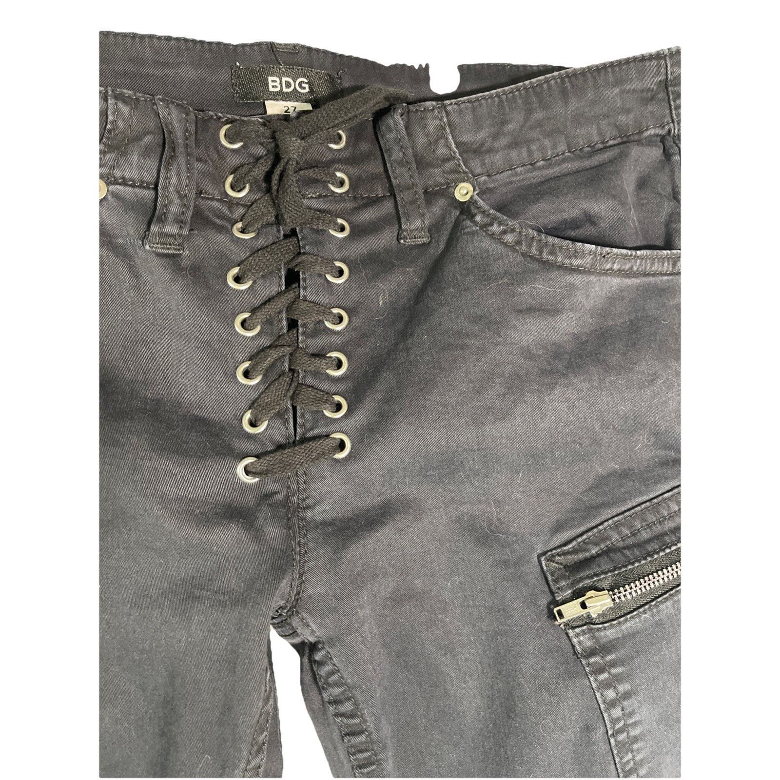 Bdg BDG jeans Low Rise Twig 27x28 Lace-Up Black Size 27" / US 4 / IT 40 - 2 Thumbnail