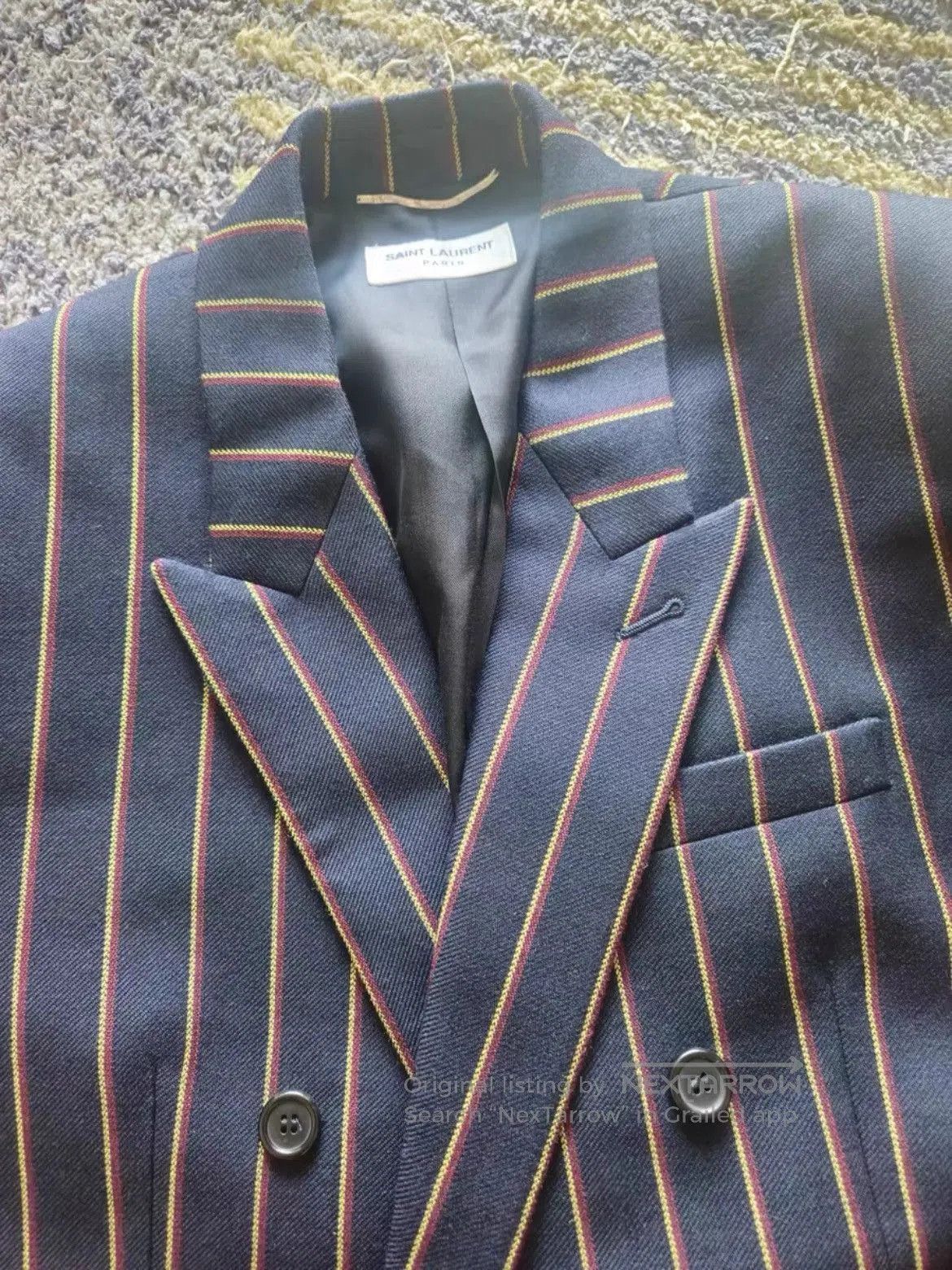 Saint Laurent Paris Sz 50 Saint Laurent Paris Runway Color Stripe Blazer Jacket Size US M / EU 48-50 / 2 - 5 Thumbnail