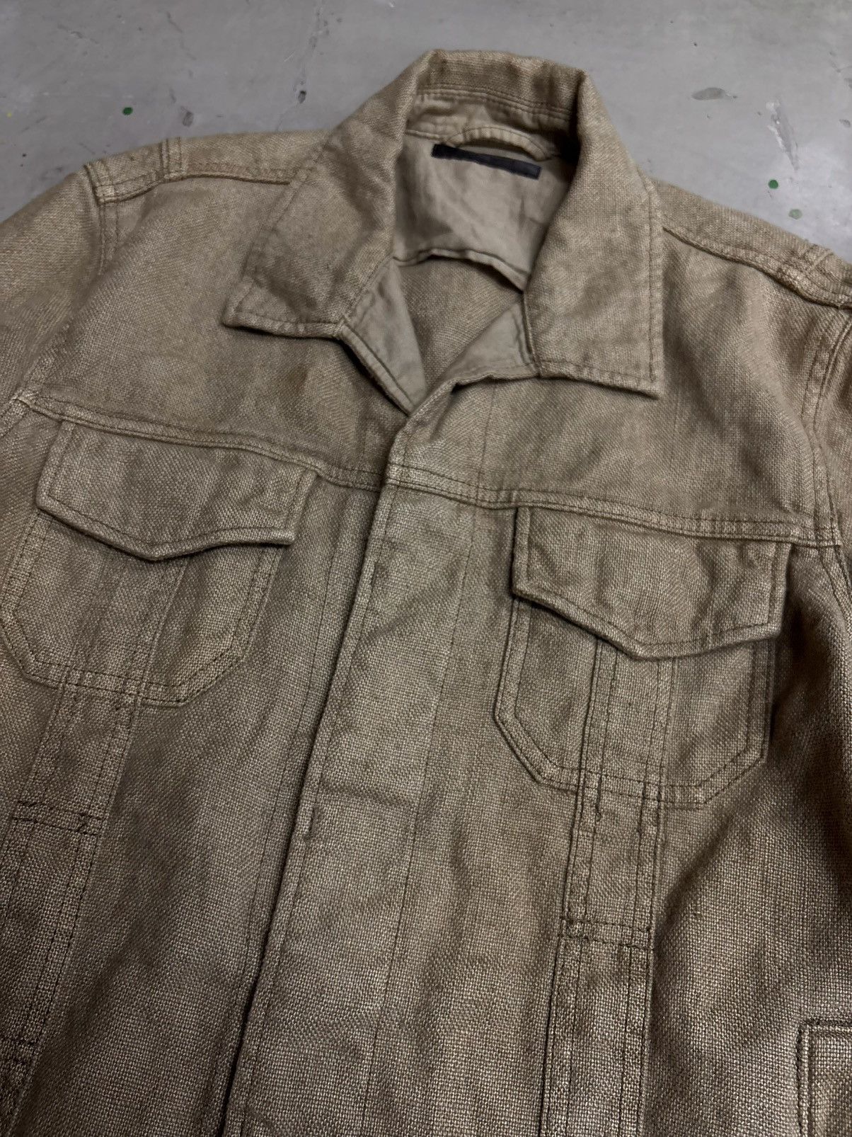 If Six Was Nine Royal Flush Linen Jacket Distressed Trucker Size US M / EU 48-50 / 2 - 16 Thumbnail