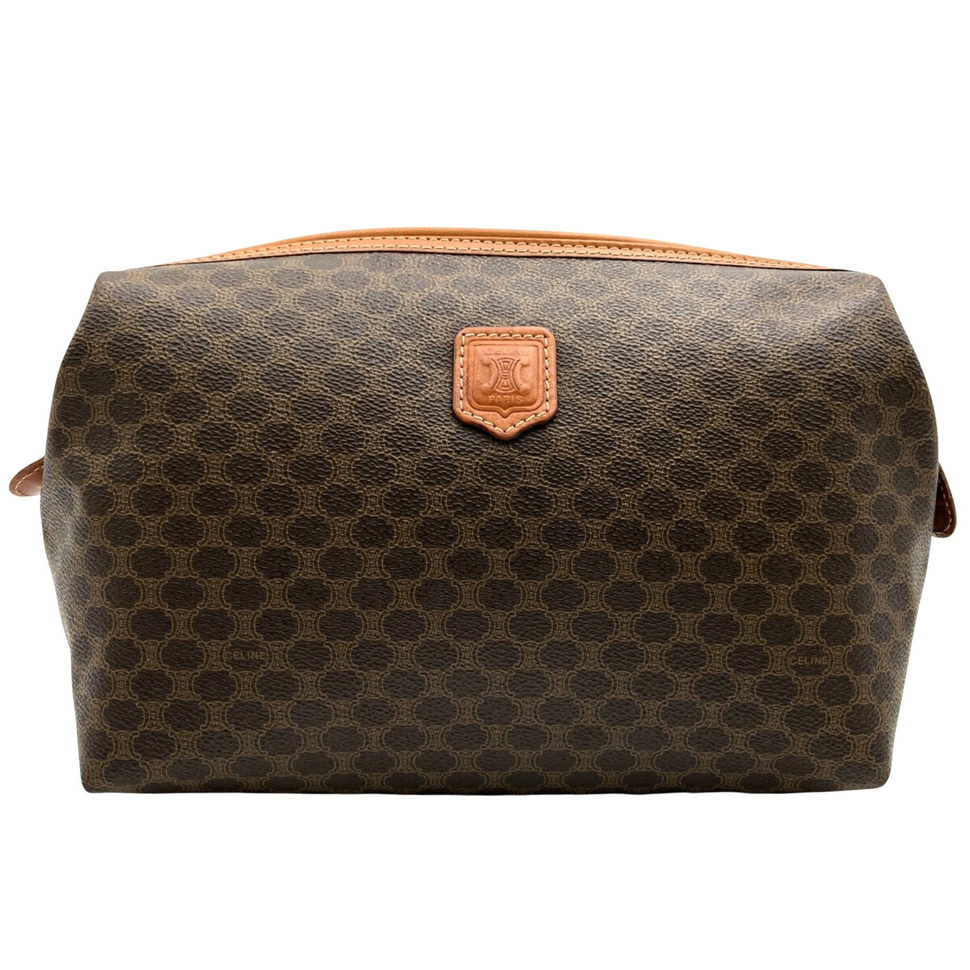 image of Celine Céline Macadam Clutch in Brown, Women's