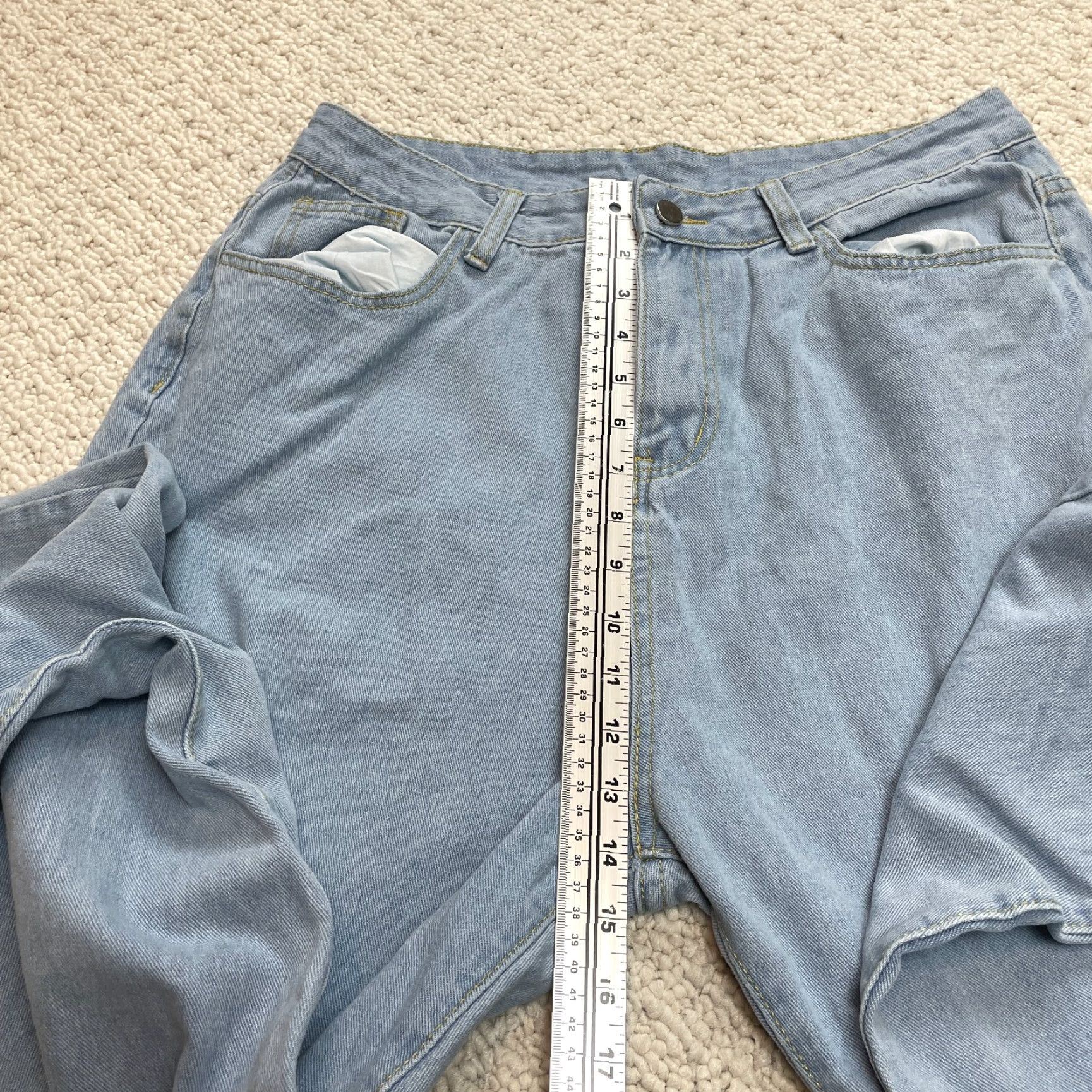 Shein Shein Jeans Womens XL Blue Denim Light Wash Straight Leg High Rise Mom 34x25 Jeans Women's XL Blue Denim Light Wash Straight Leg High Rise 34x25 Size 40" / US 18 - 4 Thumbnail