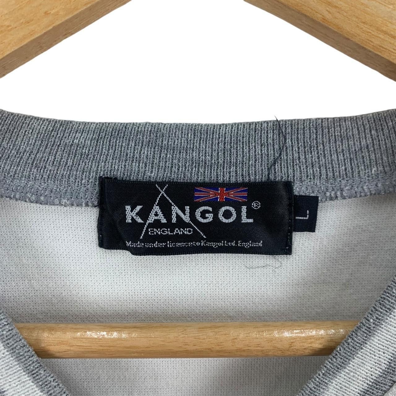 Vintage Vintage KANGOL ENGLAND V Neck Center Logo Tee Shirt Top Size L / US 10 / IT 46 - 3 Thumbnail