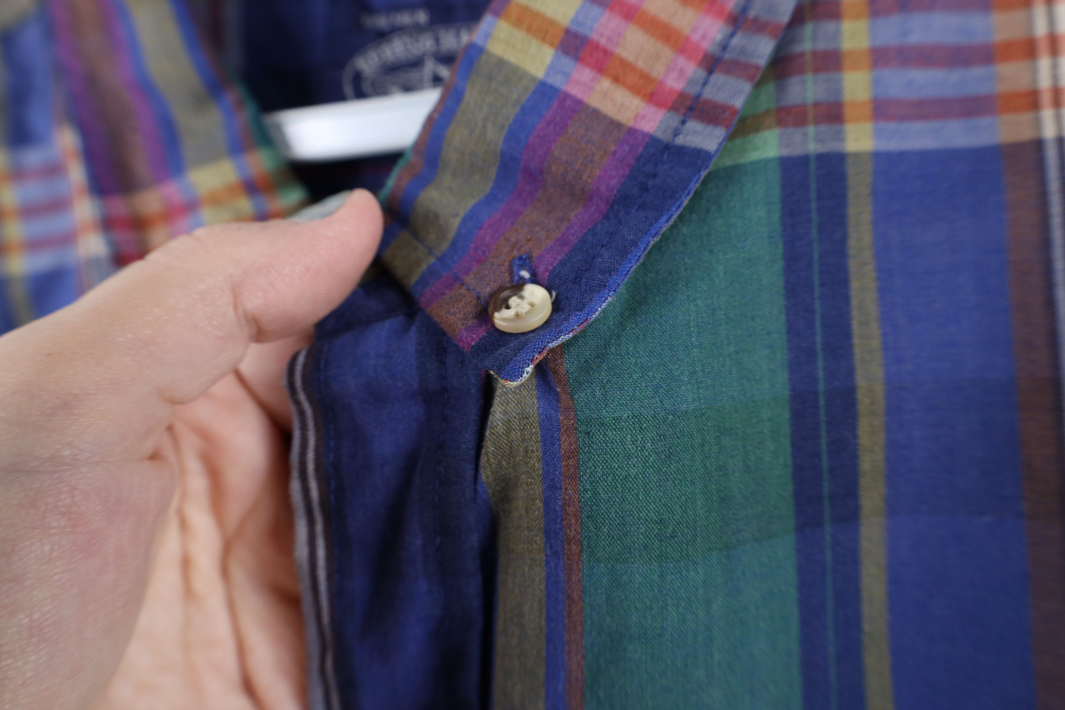 Vintage Vintage 90s Streetwear Plaid Button Down Shirt Rainbow Size US XXL / EU 58 / 5 - 8 Thumbnail