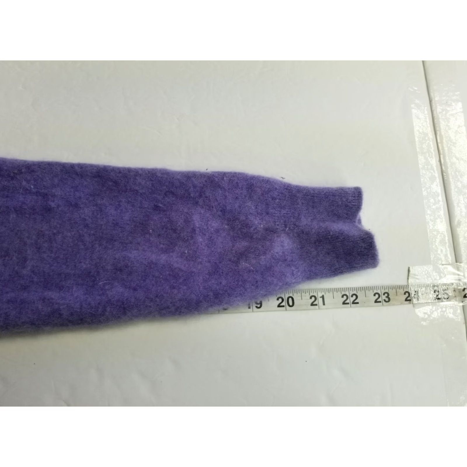 Vintage Alan Flusser Purple 100% Cashmere Sweater Women Size S/M Pullover V-Neck Long Sleeve Per Measurements Pic Size S / US 4 / IT 40 - 6 Thumbnail
