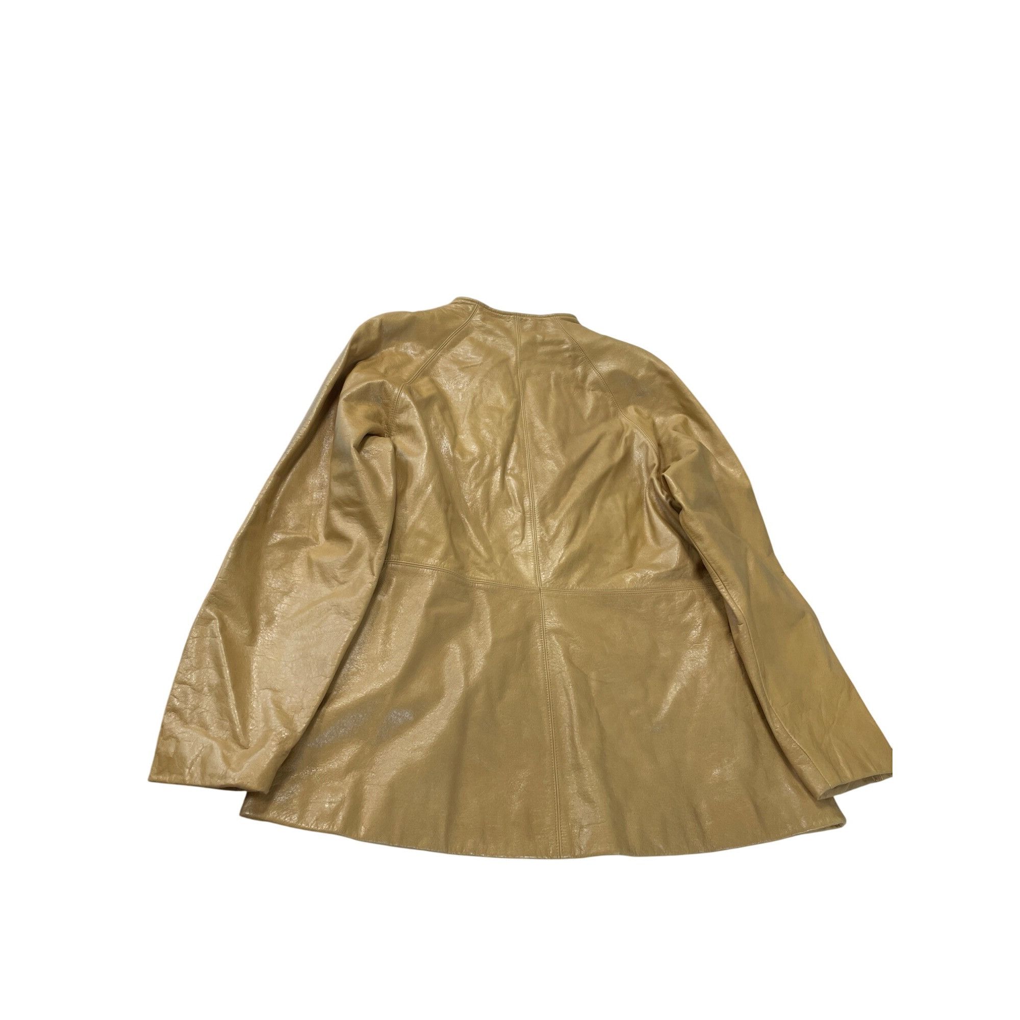 Other Marcia Collection Vintage womans Tan Italian Leather Jacket Size L / US 10 / IT 46 - 10 Thumbnail