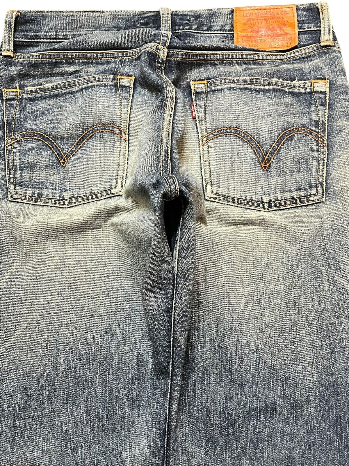Levi's Vintage Clothing Vintage Levi’s 503 Blue Indigo Ripped Distressed Denim Size US 33 - 7 Thumbnail