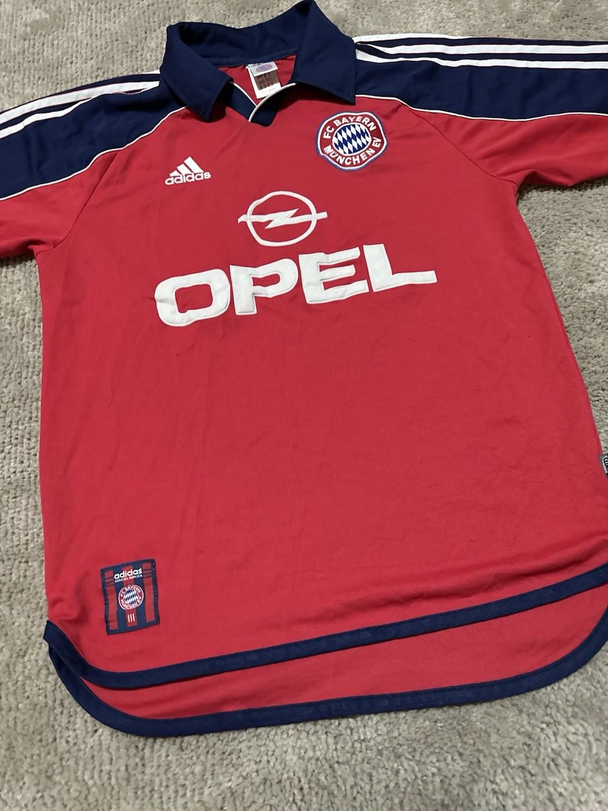 Adidas BAYERN MUNCHEN 1999-01 HOME FOOTBALL SHIRT SOCCER JERSEY S Size US S / EU 44-46 / 1 - 2 Thumbnail