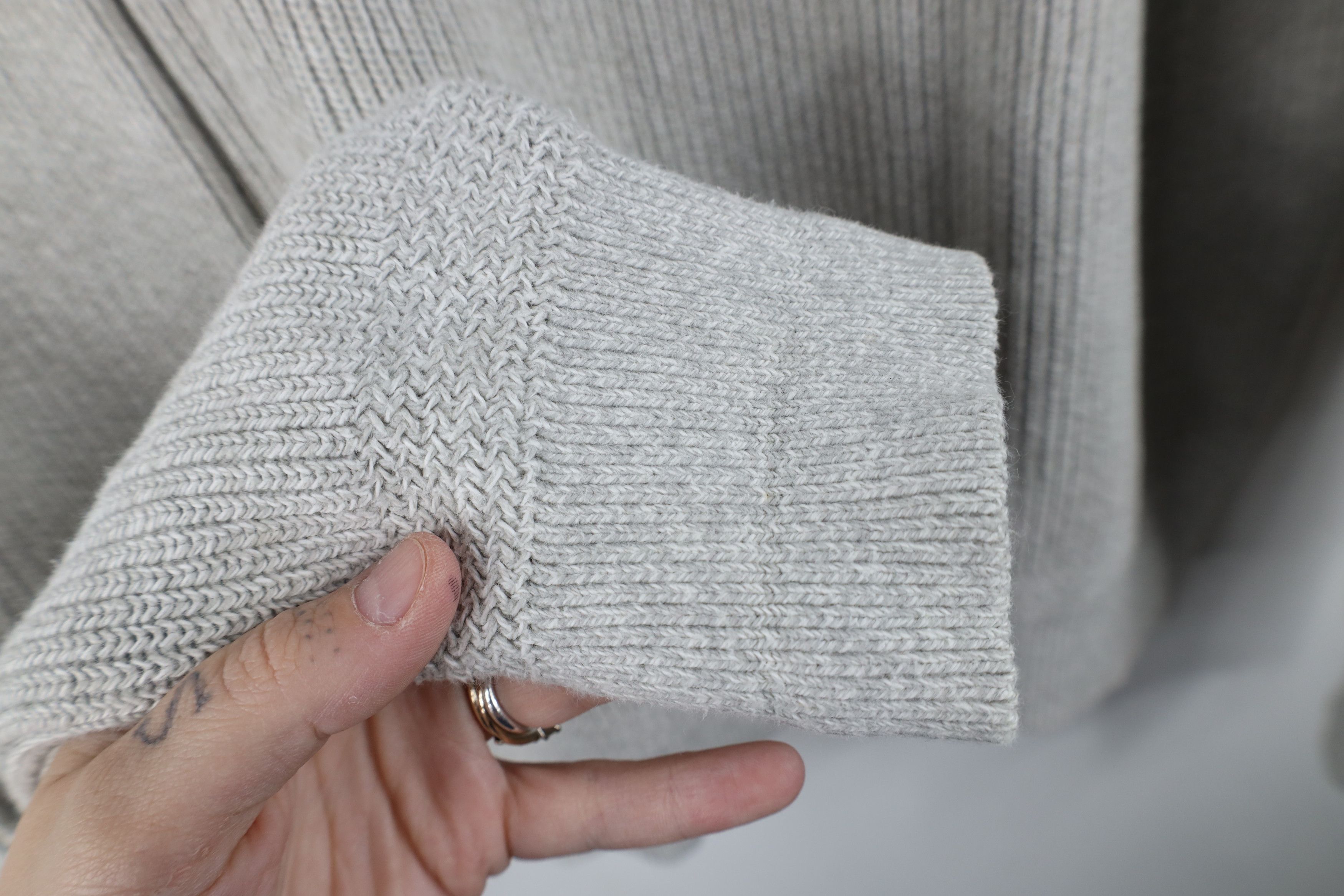 L.L. Bean Vintage 70s LL Bean Ribbed Knit Henley Sweater Gray USA Size US L / EU 52-54 / 3 - 5 Thumbnail