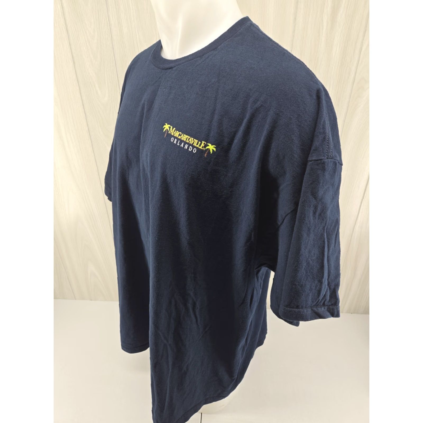 Vintage Margaritaville T-Shirt Mens 3XL Navy Blue Jimmy Buffet Orlando Logo Skull Crew Neck Short Sleeve Cotton Knit Size US XXL / EU 58 / 5 - 5 Thumbnail