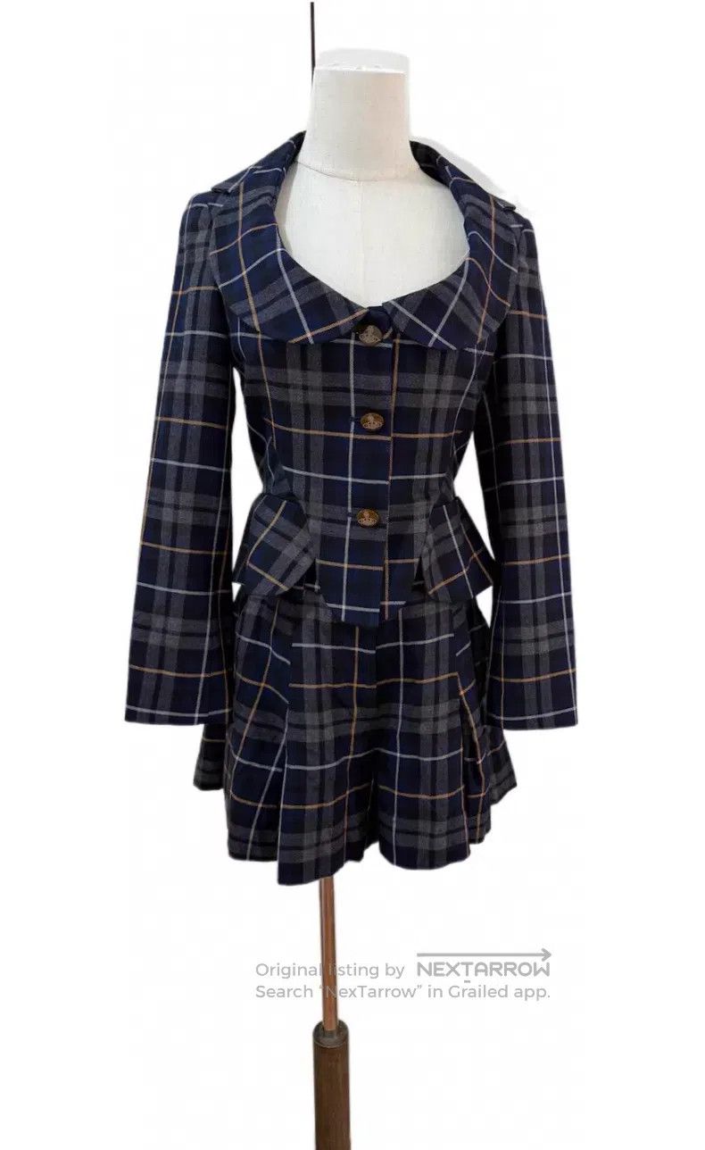 Vivienne Westwood Vivienne Westwood Red label blue checkered petal collar su Size M / US 6-8 / IT 42-44 - 3 Thumbnail