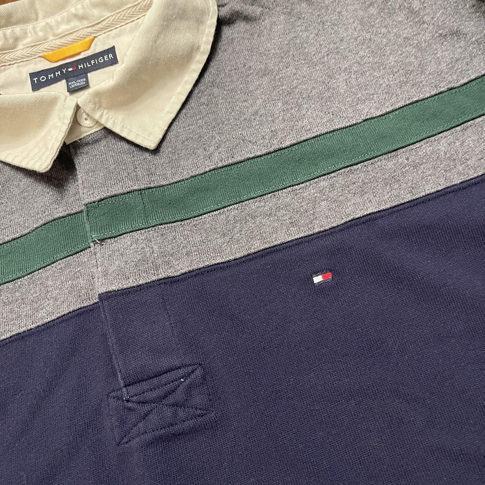 Tommy Hilfiger Tommy Hilfiger Shirt XXL Rugby Long Sleeve Flag Colorblock Size US XXL / EU 58 / 5 - 4 Thumbnail