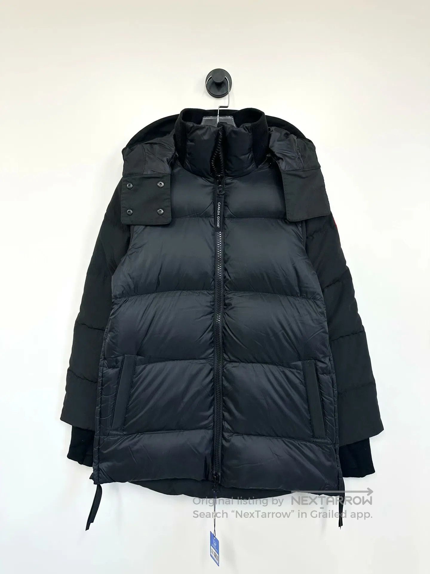 Canada Goose Canada Goose Black Logo Embroidered Zip-up Hooded Down Jac Size US S / EU 44-46 / 1 - 1 Thumbnail