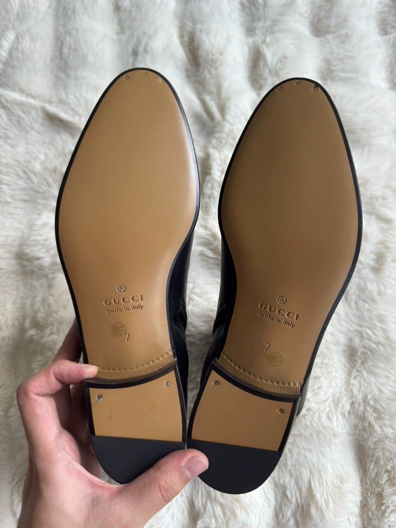 Gucci Guicci Logo men's boots leather shoes Size US 8 / EU 41 - 5 Thumbnail