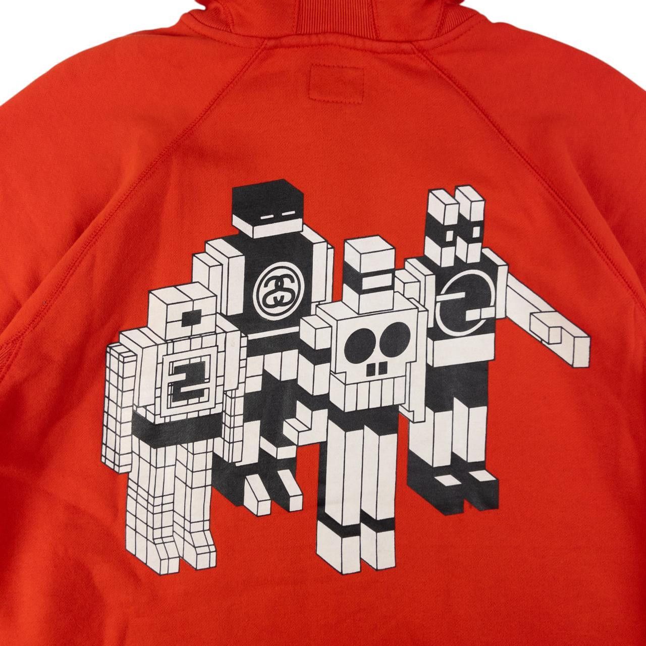 Stussy Vintage Stussy Robot Graphic Zip Up Hoodie Size L Size US L / EU 52-54 / 3 - 3 Thumbnail