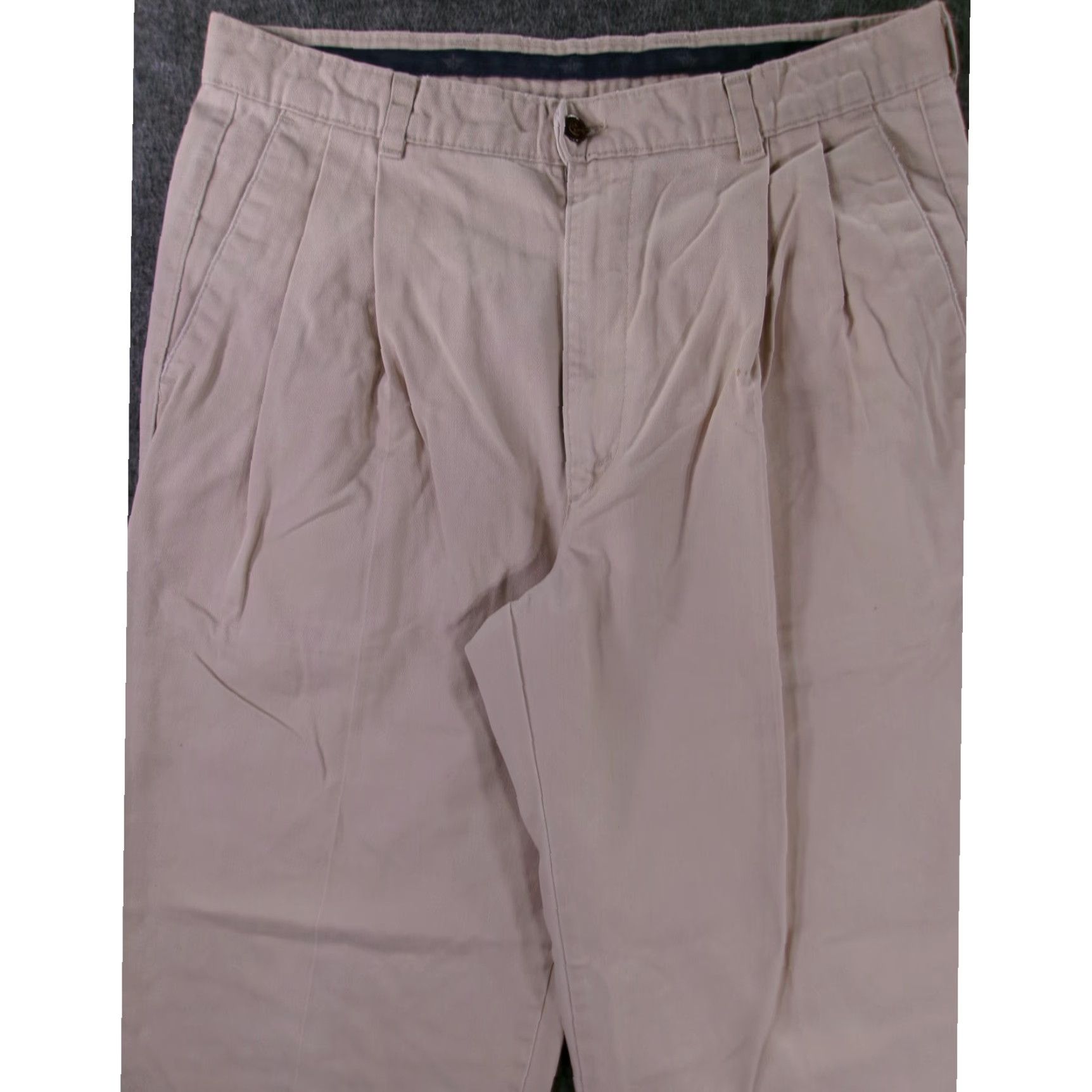 Dockers VINTAGE Dockers Pants Mens Chino 34x30 Khaki Classic Fit Pleated Cotton Urban City 90s Size US 34 / EU 50 - 2 Thumbnail