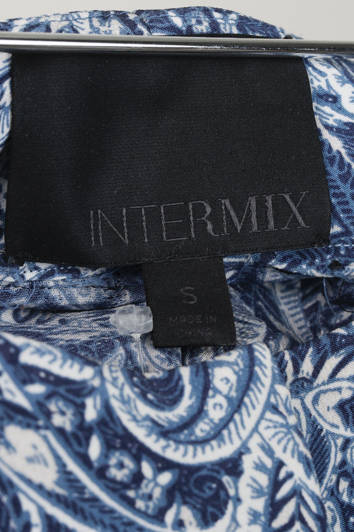 INTERMIX Intermix Blue Silk Paisley Open Leg Easy Pant Size 26" / US 2 / IT 38 - 4 Thumbnail