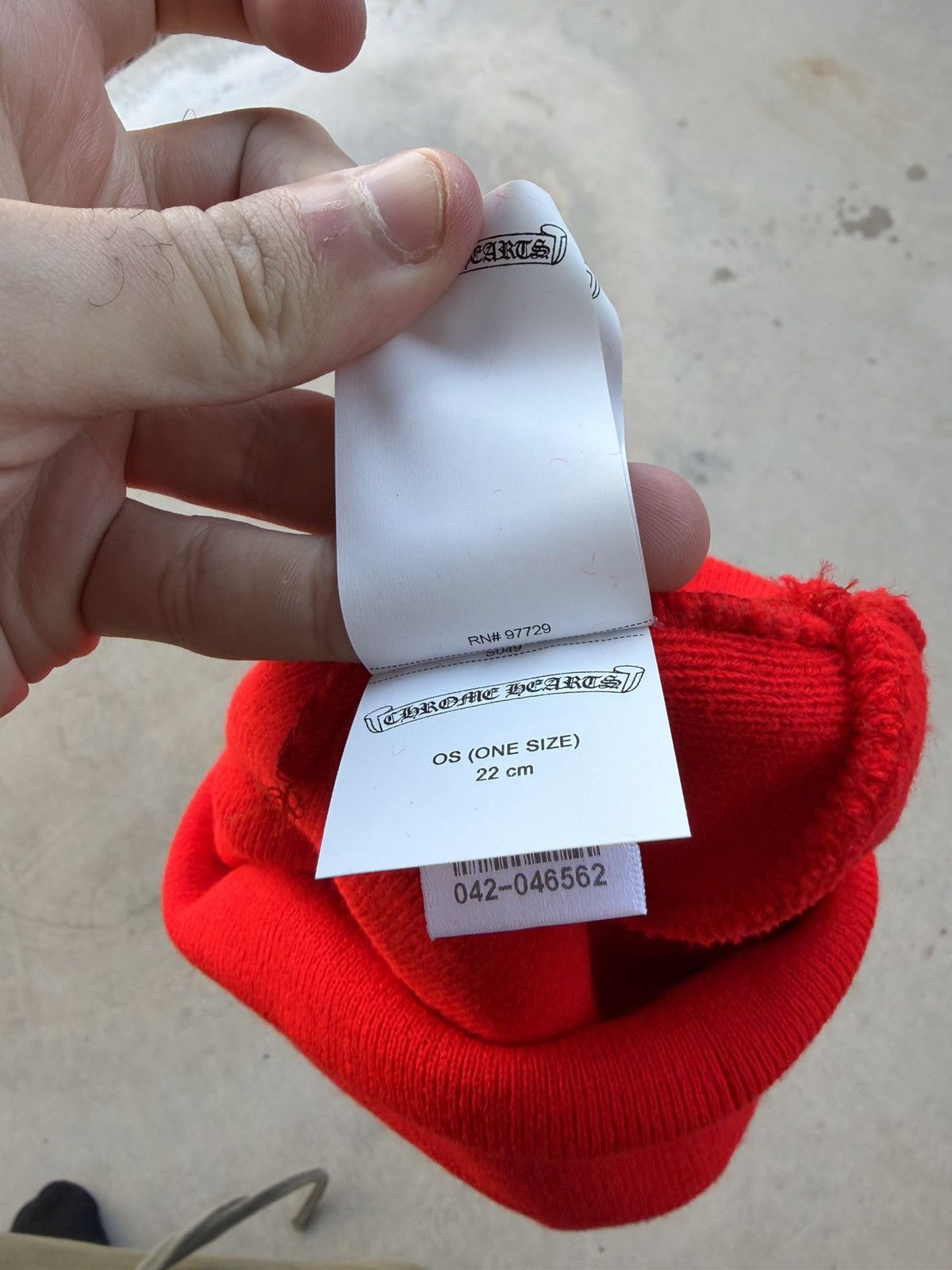 Chrome Hearts Chrome Hearts Red Beanie Cross Logo Embroidery Size ONE SIZE - 6 Thumbnail