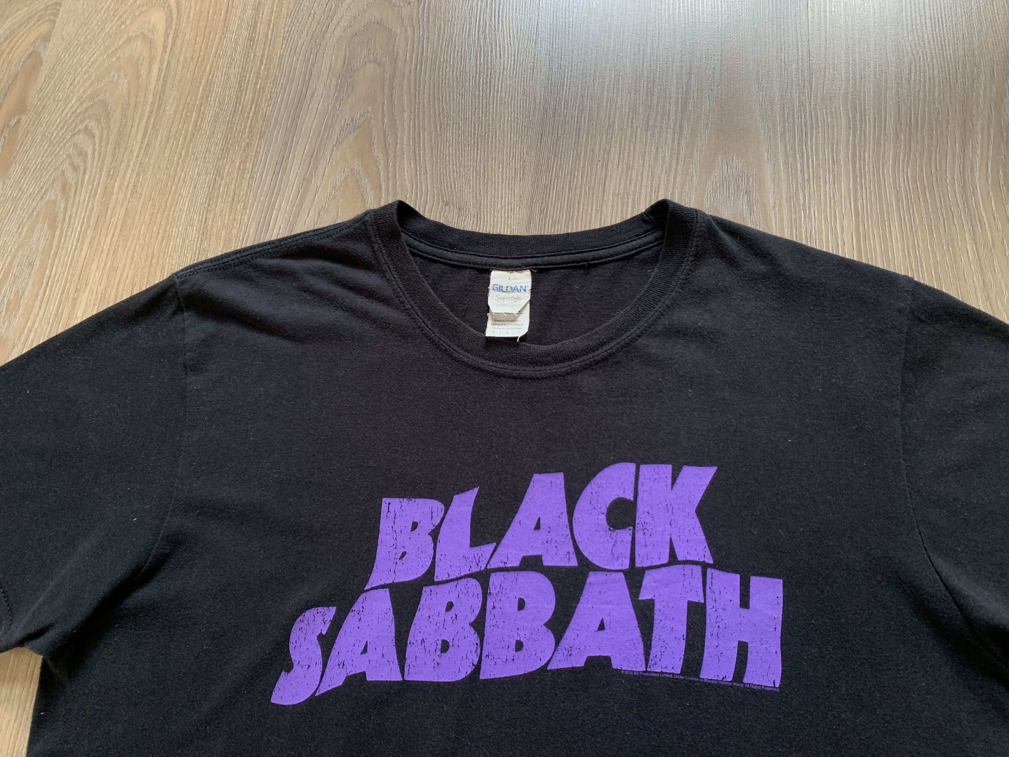 Band Tees × Black Sabbath × Vintage Gildan Black Sabbath 2016 Black T-Shirt Size US L / EU 52-54 / 3 - 4 Thumbnail