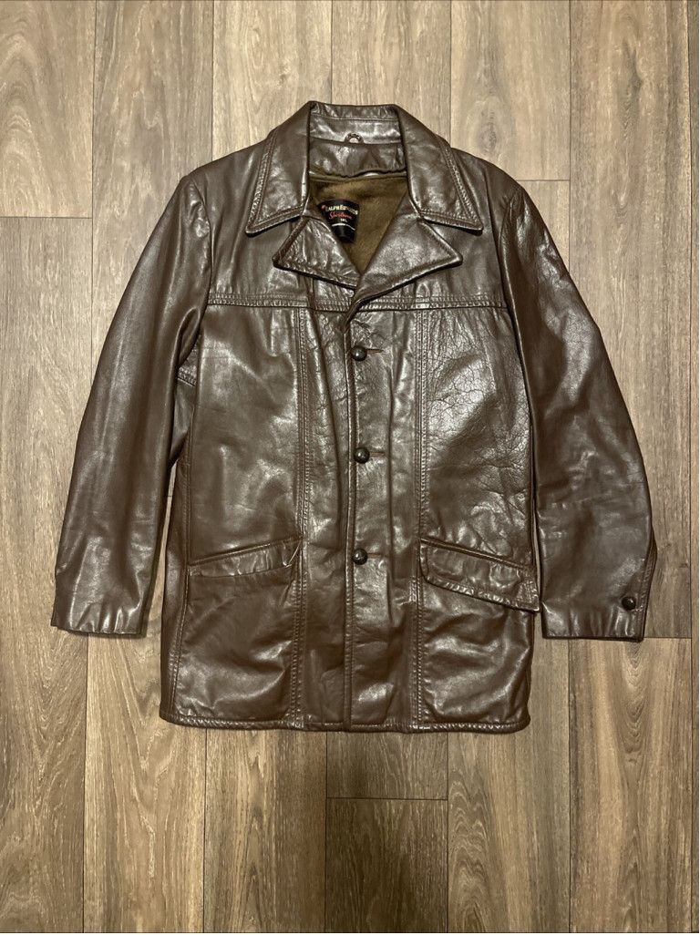 Other Ralph Edward’s Vtg Brown Leather Jacket W/ Faux Fur Inside Size US M / EU 48-50 / 2 - 1 Thumbnail