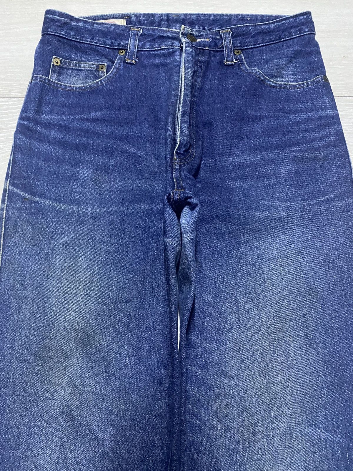 Japanese Brand Vintage Nouvelle Bobson Pro Blue Wash Tapered Leg Jeans Size US 30 / EU 46 - 3 Thumbnail