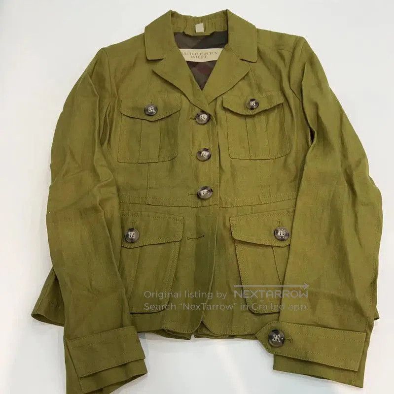 Burberry Burberry Green Cotton Women's Jacket. Size S / US 4 / IT 40 - 1 Thumbnail