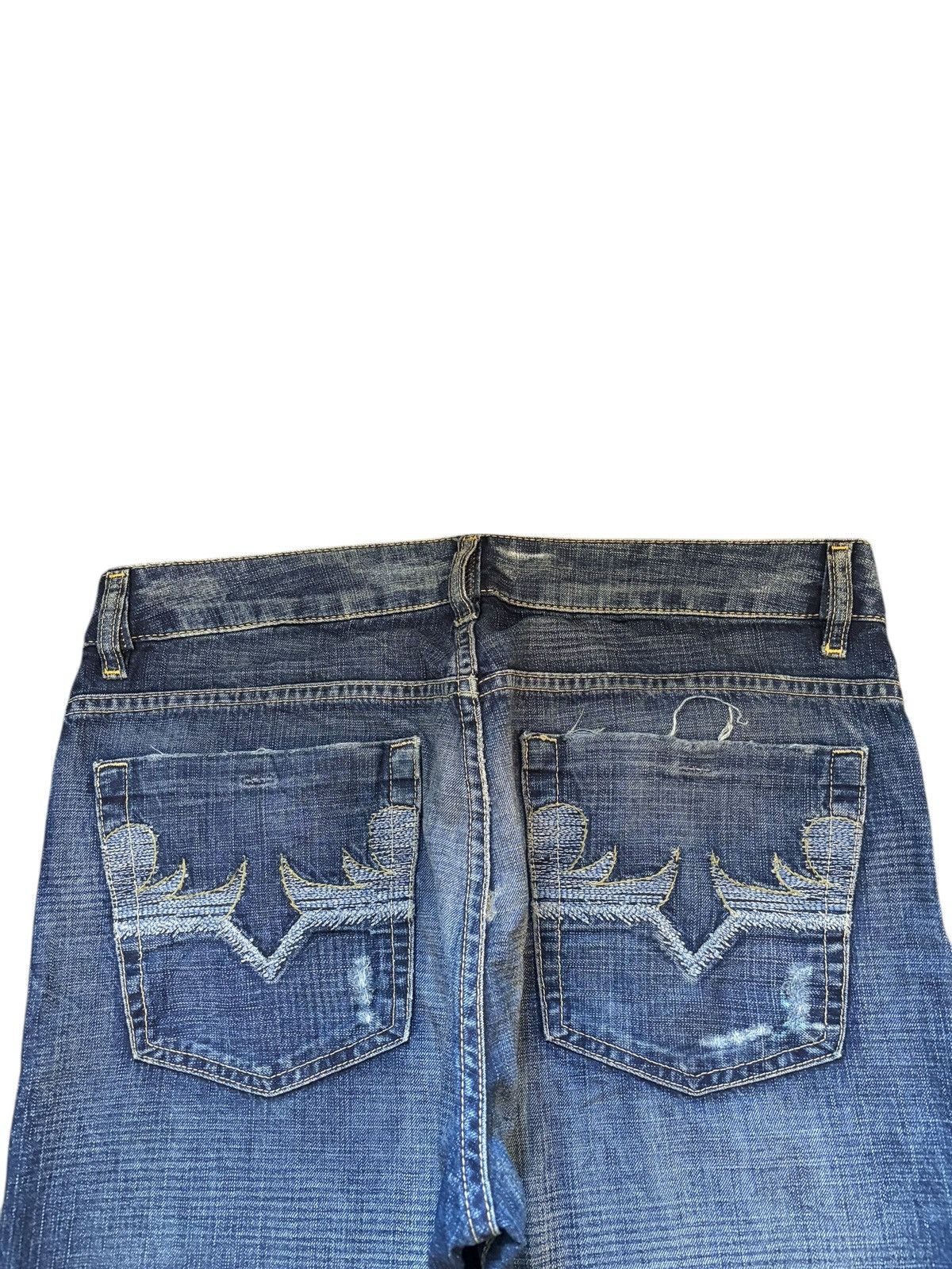 Diesel Vintage Italy Diesel Blue Wash Distressed Baggy Jeans Size US 31 - 4 Thumbnail