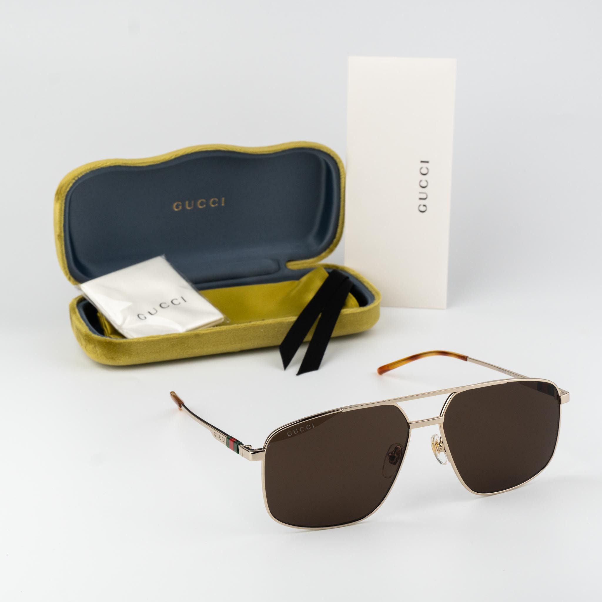Gucci Gucci Men NAVIGATOR Sunglasses Aviator GG1676S 002 BRAND NEW Size ONE SIZE - 10 Thumbnail