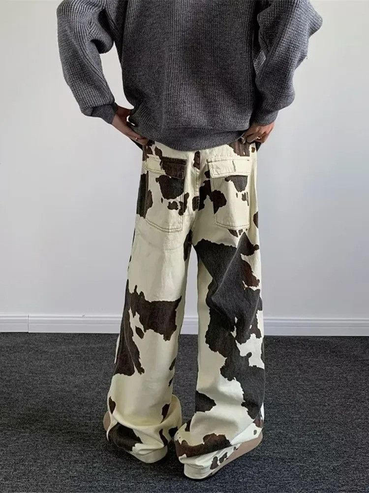 Vintage Cyber Y2K Streetwear Cow Pattern Baggy Size US 30 / EU 46 - 2 Thumbnail