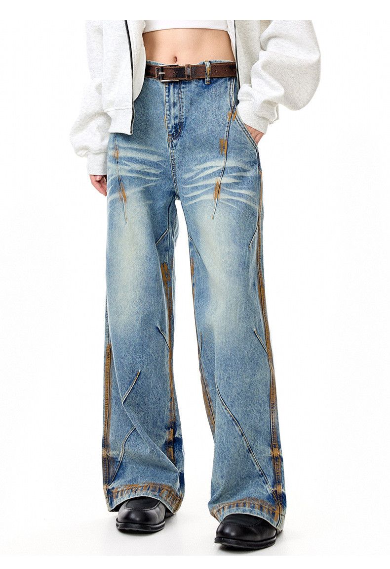 Vintage American retro distressed loose jeans for men Size US 32 / EU 48 - 3 Thumbnail