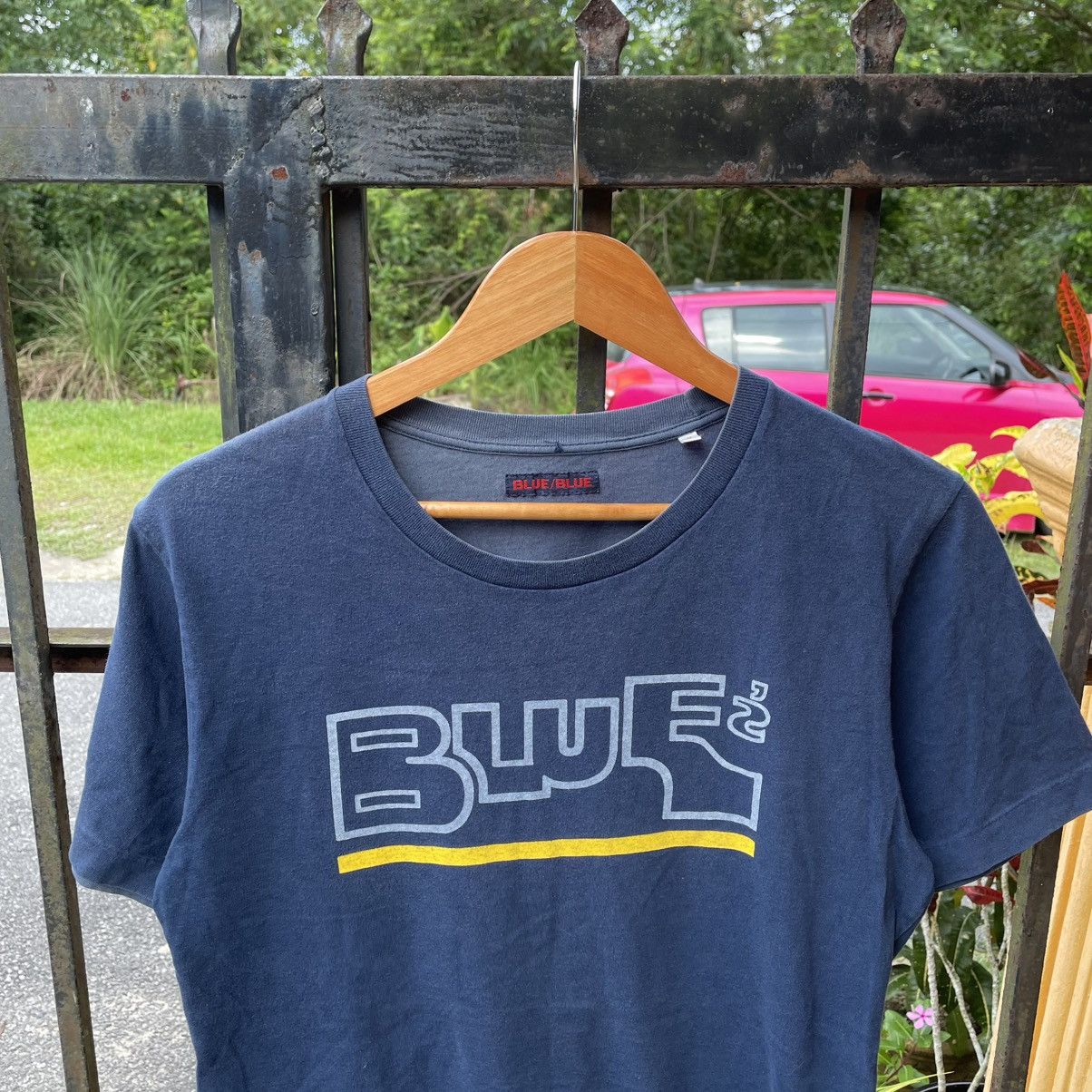 Blue Blue Japan 🔥🇯🇵Vintage Blue Blue Japan Big Logo Spellout Sun Faded Tee Size US M / EU 48-50 / 2 - 4 Thumbnail