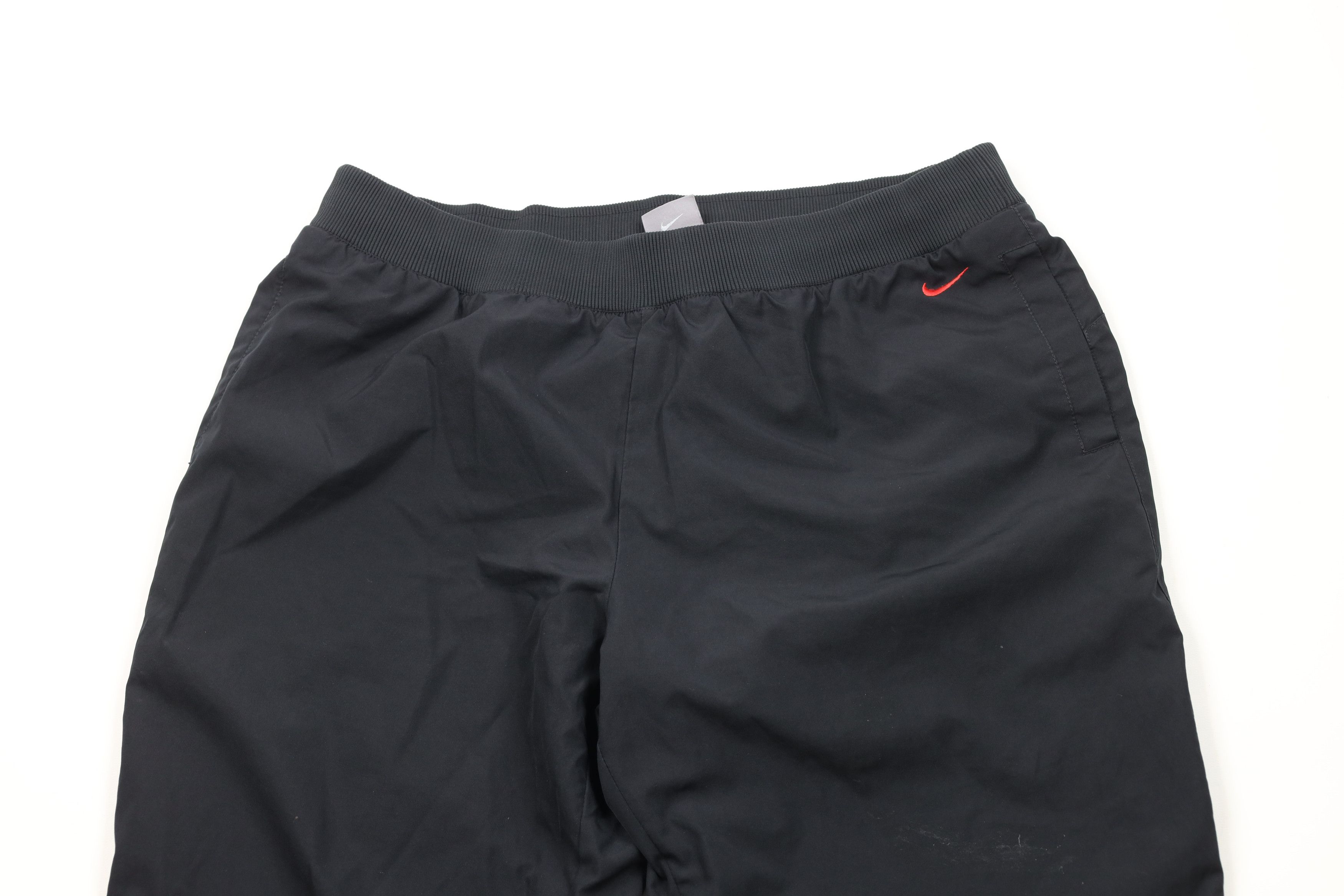 Nike Vintage Y2K Nike Mini Swoosh Lined Wide Leg Pants Black Size 32" / US 10 / IT 46 - 2 Thumbnail