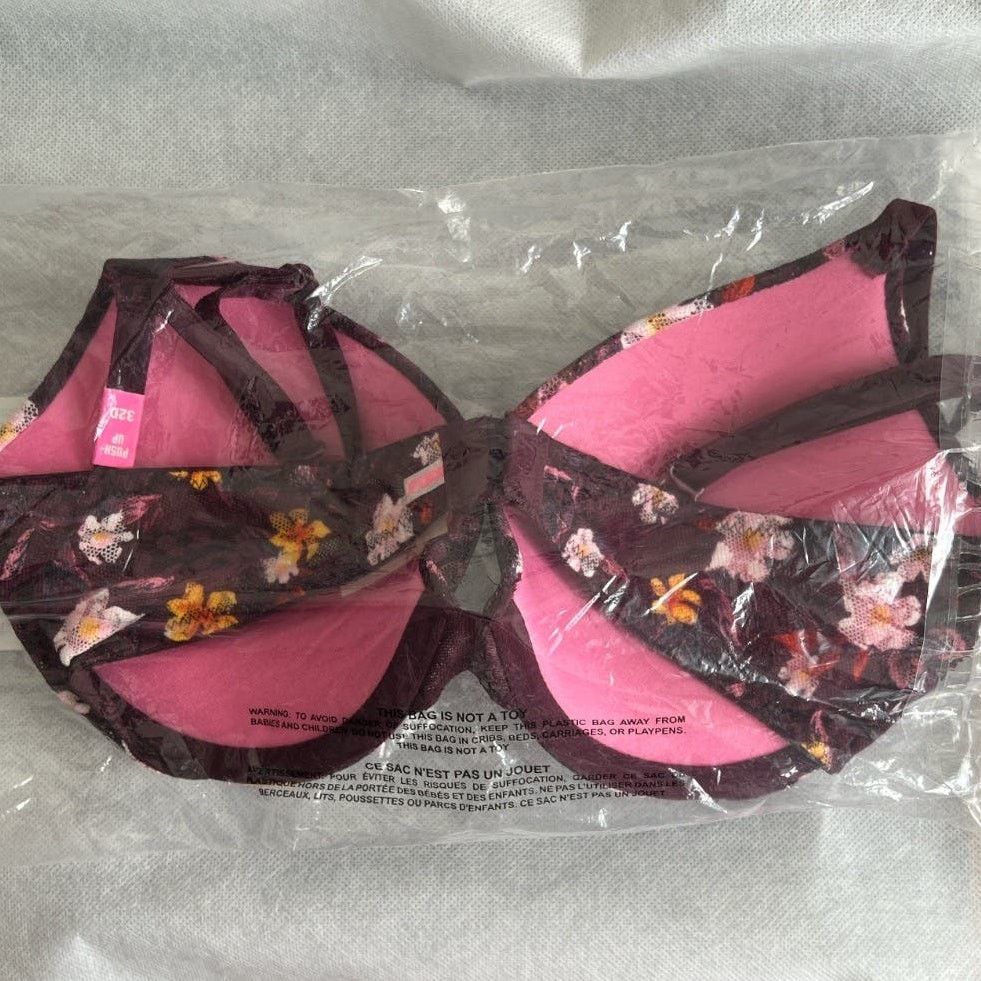 Victoria's Secret Victoria's Secret Pink Wear Everywhere Push-up Lace Bra, 32D Size ONE SIZE - 5 Thumbnail