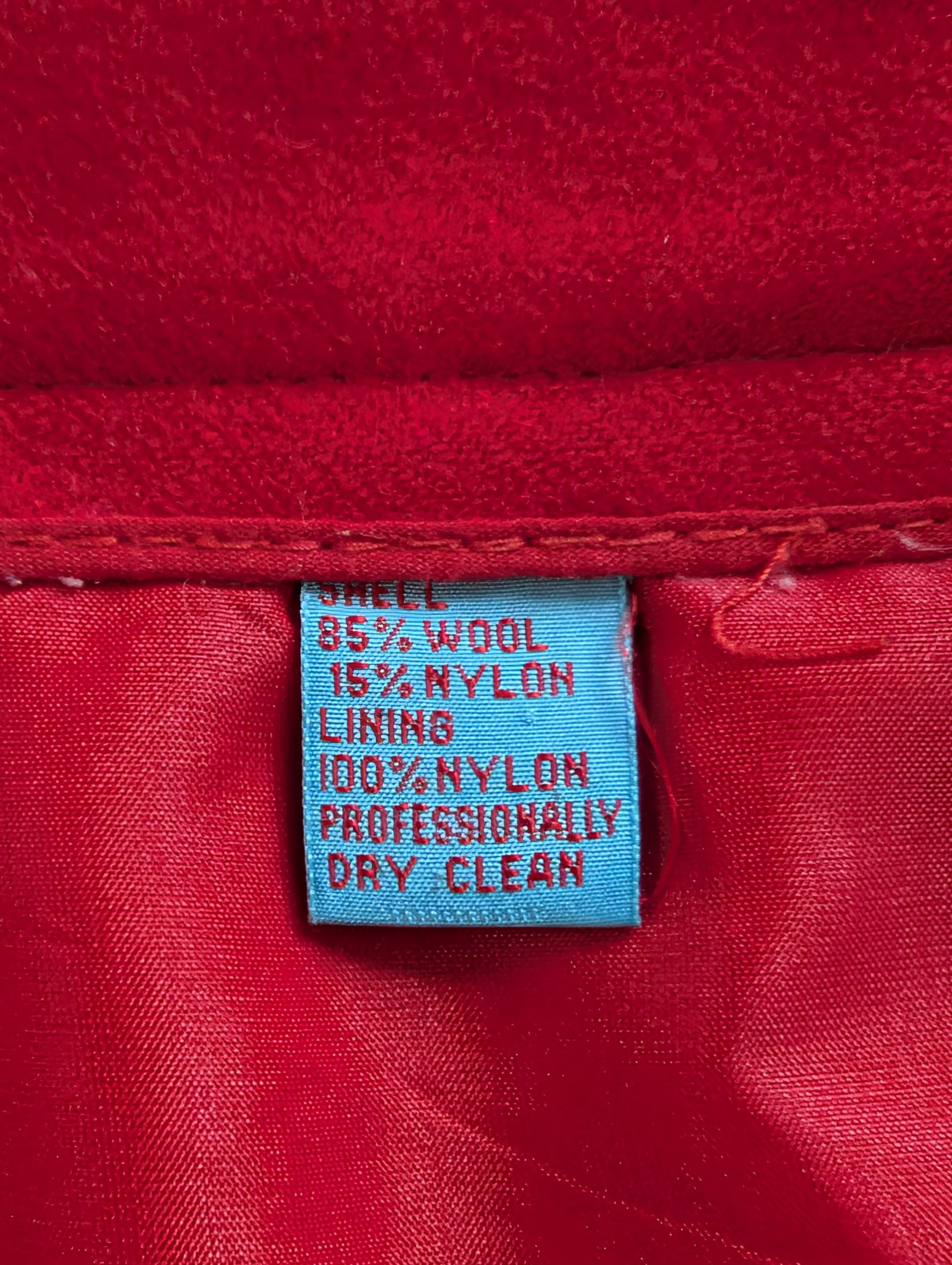 Kenzo Album by Kenzo Vintage Red Wool Pencil Skirt Size 27" / US 4 / IT 40 - 10 Thumbnail